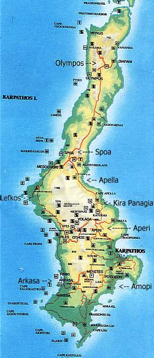 Cartina Di Karpathos Con Spiagge Cartina Toscana