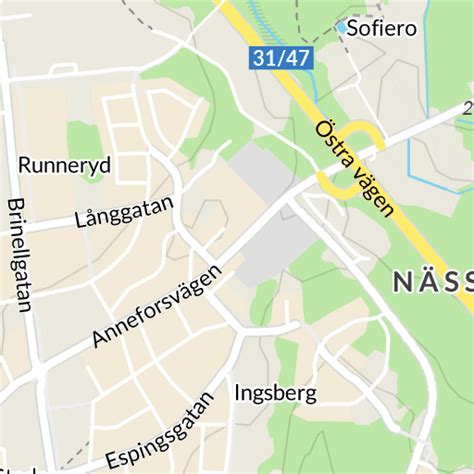 Stadskarta över Nässjö Handritade stadskartor och posters