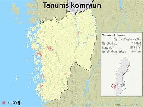 Physical Map of Tanum Kommun