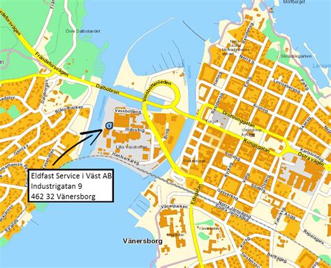 Karta över Trollhättan 140 x 100 Kartkungen