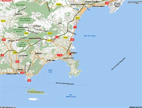 Maps of Antibes, Cap d'Antibes and Juan les Pins