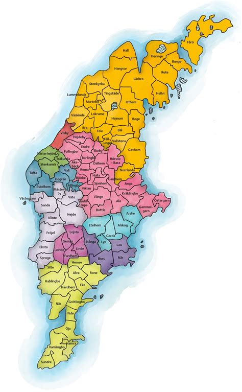 Karta Södra Gotland Europa Karta