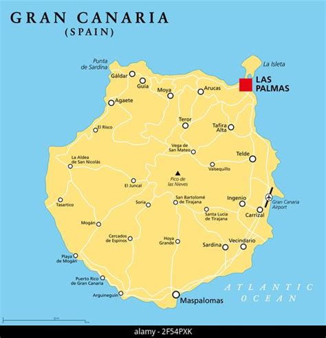Kanarieöarnas Läge På Karta Afrika 3d Kanarieöarna Plats Skylt Som