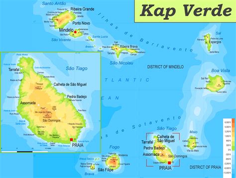 Kap Verde Landkarte / Kapverden Landkarte Afrika Kleve Landkarte