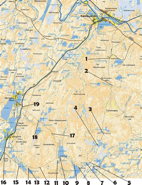 Stadskarta över Karesuando Handritade stadskartor och posters