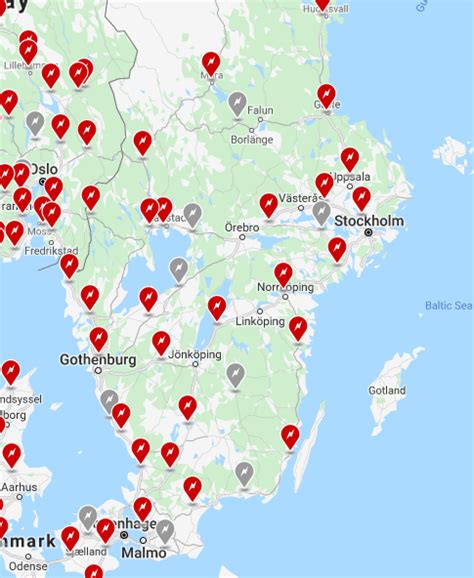 Laddstolpar I Sverige Karta Karta 2020