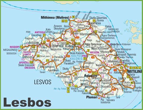 Lesbos Mapa MAPA