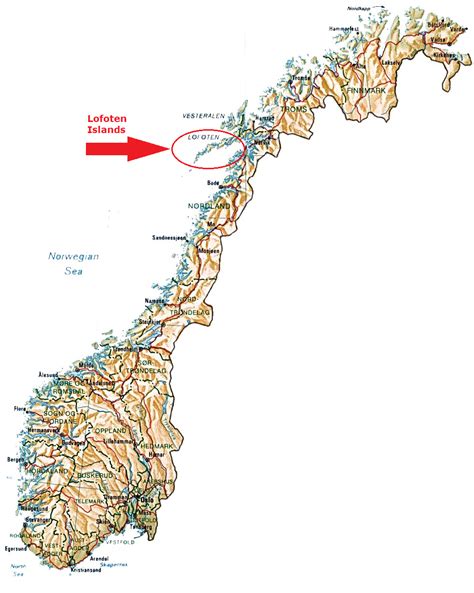 Lofoten Islands Norway Map