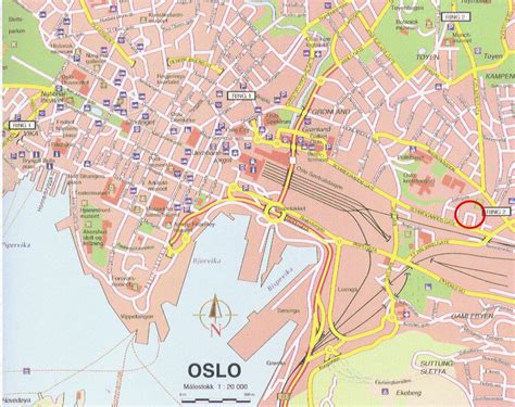 Mapa Turístico de Oslo, Noruega Mapa turístico, O turista e Viagens