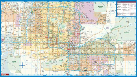 La ville de Phoenix carte plan de la ville de Phoenix (Arizona USA)