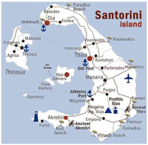 Santorini Map Greece vacation, Greece travel, Santorini greece