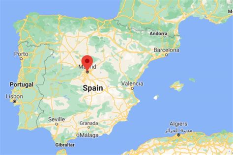 Madridkarta över området Karta över Madridområdet (Spanien)