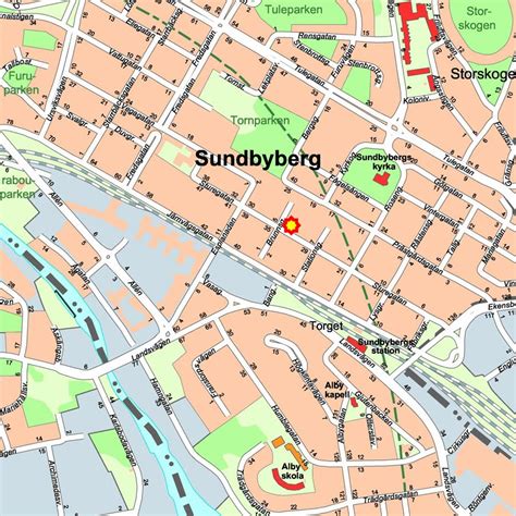 Karta över Sundbyberg Bild Karta över Sverige, Geografisk, Fysisk