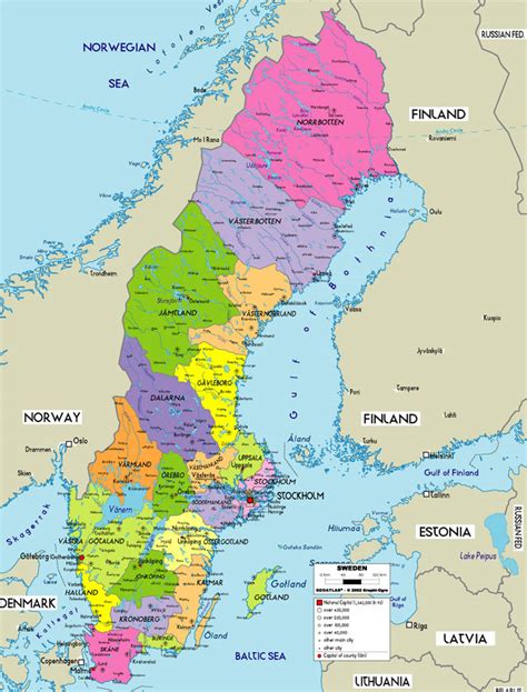 Karta över Sveriges Städer Karta
