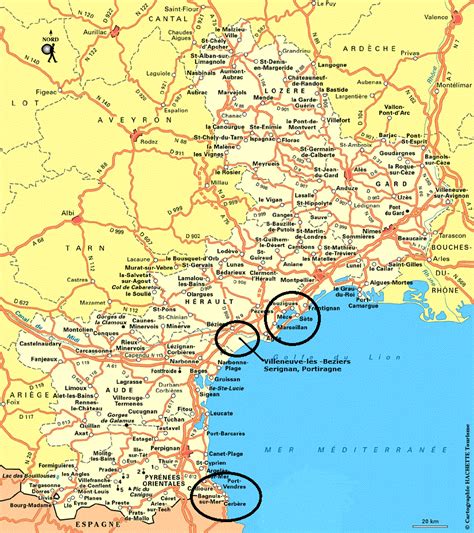 Sud della Francia mappa Sud della Francia mappa dettagliata (Europa