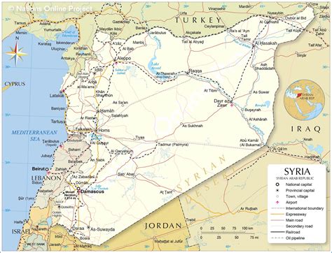 Large detailed administrative divisions map of Syria 2007 Syria