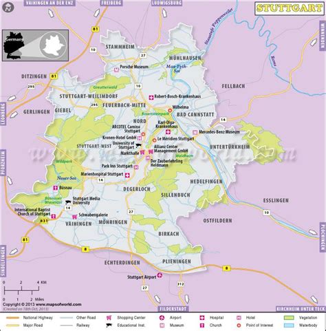 Tyskland Map Tyskland karta Karta över västtyskland med städer