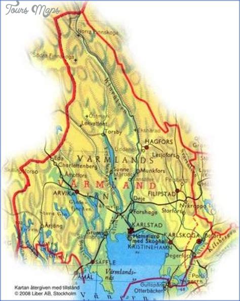 Väggkarta över Värmlands län för nålar Kartkungen Region Värmland