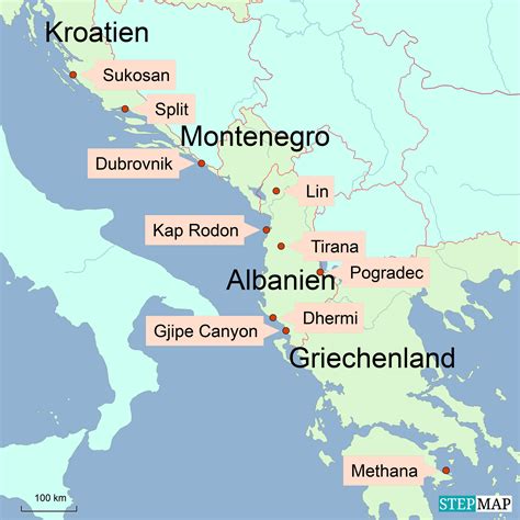 karte kroatien montenegro albanien