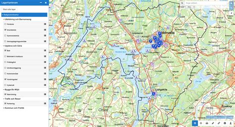 Stadskarta över Uddevalla Handritade stadskartor och posters