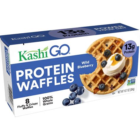 kashi blueberry protein waffles