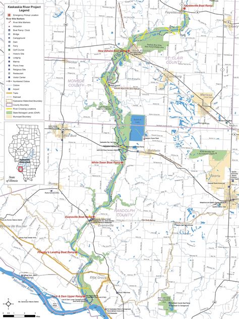 kaskaskia river project map