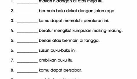 Kata Perintah Tahun 1 Bina Ayat Kata Perintah Tahun 2 Bahasa Melayu - Riset