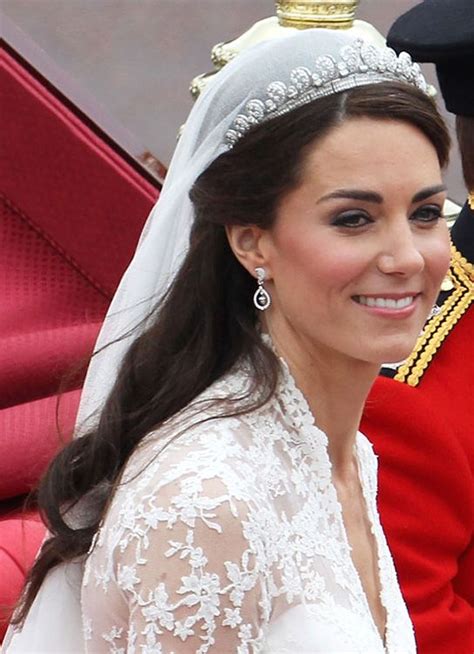 She looks so radiant on her wedding day Celebrity wedding hair, Kate