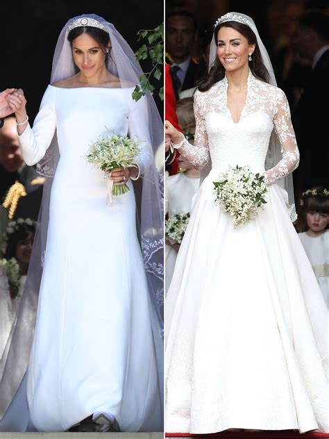 kate middleton wedding dress vs meghan