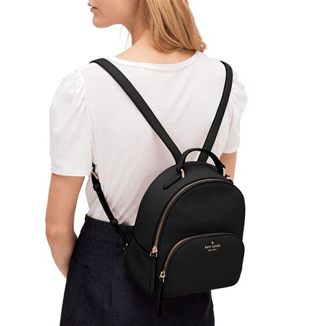 kate spade black backpack leather