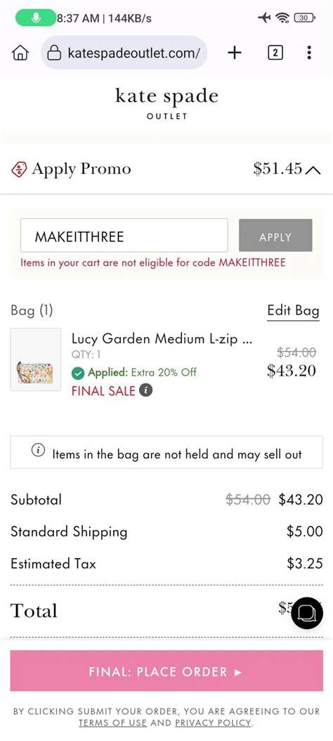 Kate Spade Coupon Code August 2021