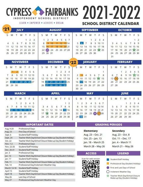 Katy Isd Calendar 21-22