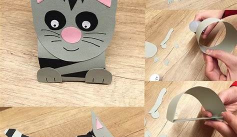25 Curiously Cute Cat Crafts For Kids | Katze basteln, Basteln