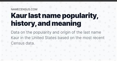 kaur surname origin