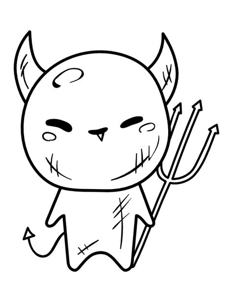 Kawaii Devils Coloring Pages