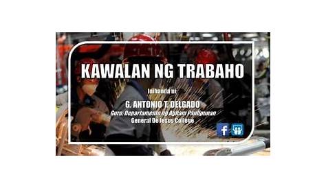Kawalan ng trabaho (Unemployment) | PPT