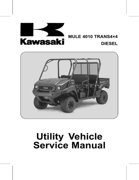 kawasaki mule 4010 maintenance schedule