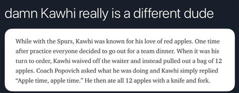 kawhi leonard apple time