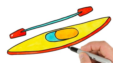 How to Draw a Kayak Really Easy Drawing Tutorial