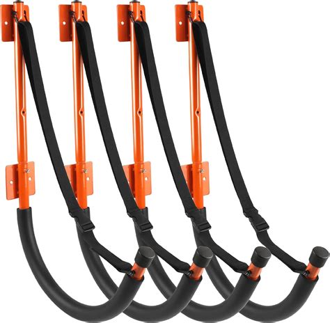 Garage Indoor Kayak Storage Hooks Heavy Duty, Wall Mounted Canoe