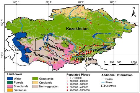 kazakhstan climate map