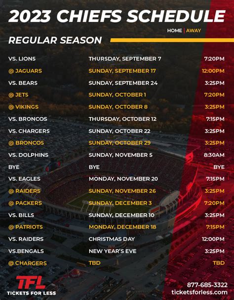 kc chiefs game schedule 2023