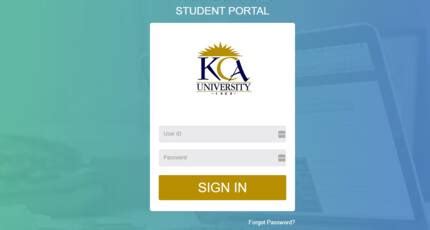 kca student portal e-learning