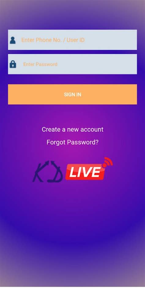 kd live login test