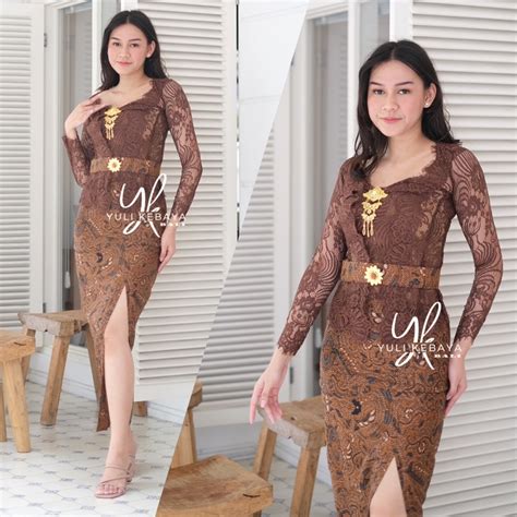 kebaya coklat full