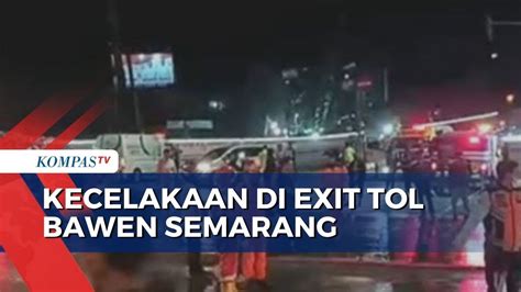 kecelakaan di exit tol bawen semarang