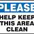 keep area clean sign printable