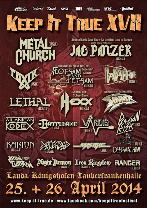 Incredible Keep It True 2011 References