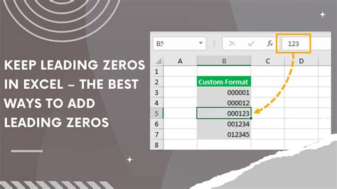 keep leading zeros in excel csv