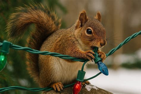 Keep Squirrels From Chewing Christmas Lights